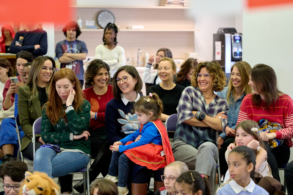 Enfants et parents en entreprise